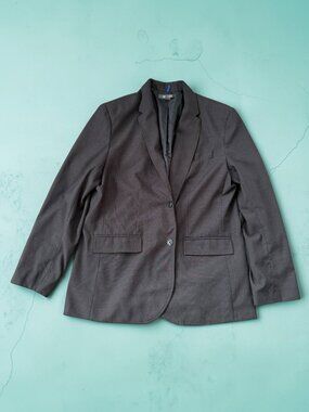 KENNETH COLE Men’s Gray Striped Blazer Jacket Size XL